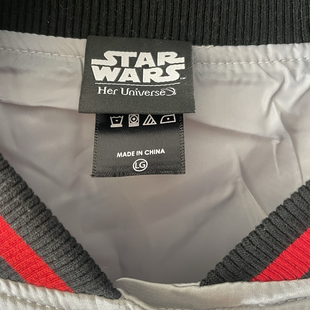 Her Universe Star Wars Captain Phasma Satin Bomber Jacket - Picture 7 of 14